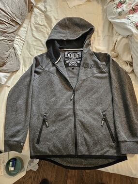 Cyclology Men's Gray Full-Zip Hoodie